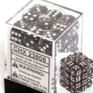 Best Sale Smoke with White: Translucent 36d6 12mm Dice Block CHX 23808 - Miniature Marvels: Airplane Models & Painted Dice Dice