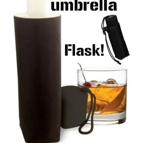 Cheap Smuggle Your Booze Alcohol Liquor Drink Vacation - 9 Oz. Hidden Flask Umbrella - Miniature Marvels: Airplane Models & Painted Dice Egpull