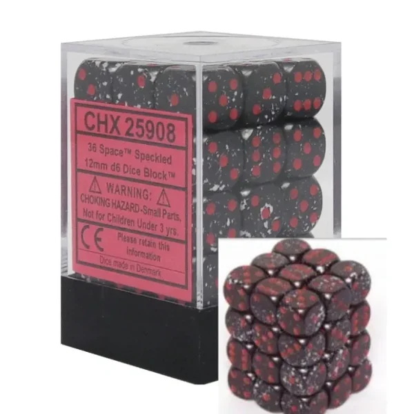 Store Space: Speckled 36d6 12mm Dice Block CHX 25908 - Miniature Marvels: Airplane Models & Painted Dice Dice