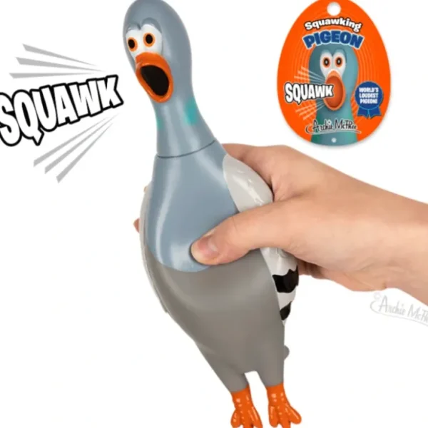 Discount Squawking Rubber Pigeon Bird - Loud Squeaking Classic Toy - Archie McPhee - Miniature Marvels: Airplane Models & Painted Dice Egpull