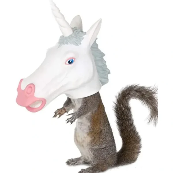 Clearance Squirrel Feeder Unicorn Head - Magical Wildlife Garden Home Gift ~ Archie McPhee - Miniature Marvels: Airplane Models & Painted Dice Egpull