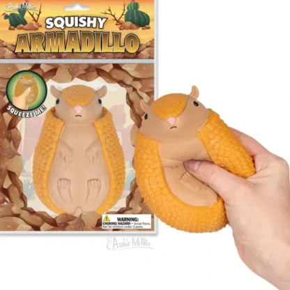 Best SQUISHY ARMADILLO - Squish Squeezable Stress Cute Figure Toy - Archie McPhee - Miniature Marvels: Airplane Models & Painted Dice Egpull