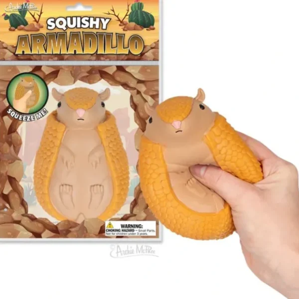 Best SQUISHY ARMADILLO - Squish Squeezable Stress Cute Figure Toy - Archie McPhee - Miniature Marvels: Airplane Models & Painted Dice Egpull