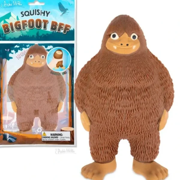 Best Sale SQUISHY BIGFOOT BFF Squish Squeezable Stress Sasquatch Figure Toy Archie McPhee - Miniature Marvels: Airplane Models & Painted Dice Egpull