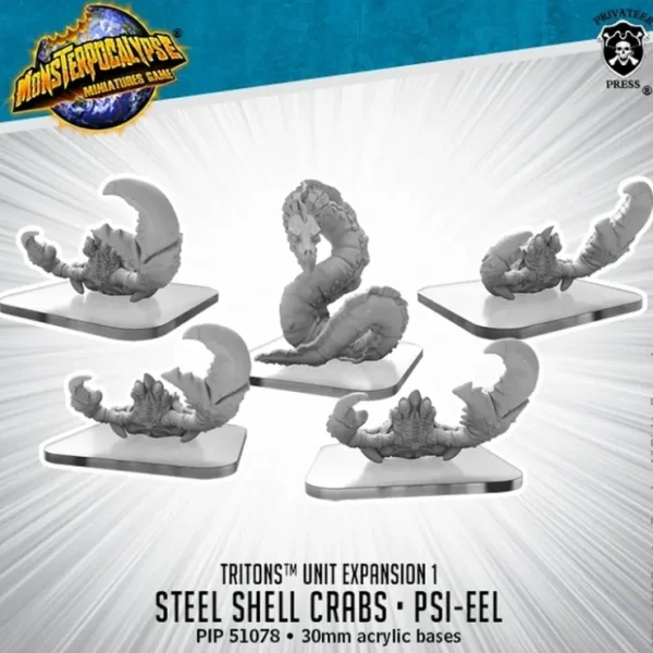 Cheap Steel Shell Crabs & Psi: Eel: Triton - Units PIP 51078 - Miniature Marvels: Airplane Models & Painted Dice Miniature