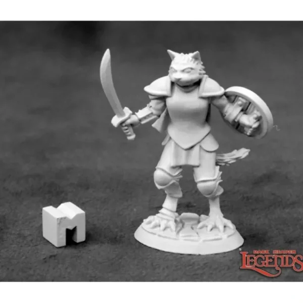 Fashion Steelclaw, Catfolk Paladin: Dark Heaven Legends RPR 03928 - Miniature Marvels: Airplane Models & Painted Dice Miniature