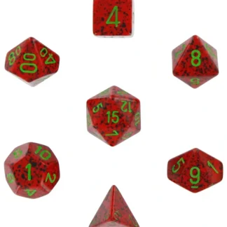Store Strawberry: Speckled Polyhedral Dice Set (7's) CHX 25304 - Miniature Marvels: Airplane Models & Painted Dice Dice