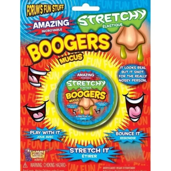 Flash Sale STRETCHY BOOGERS - Mucus Play Slime Nasty Gross Snots - Gag Prank Joke Toy Gift - Miniature Marvels: Airplane Models & Painted Dice Egpull