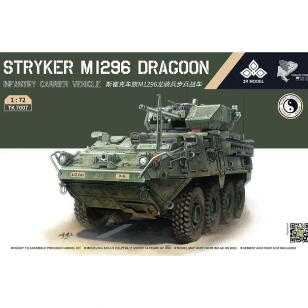 1/72 Stryker M1296 Dragoon LTG 3RM-TK7007 - Miniature Marvels: Airplane Models & Painted Dice* Shop All