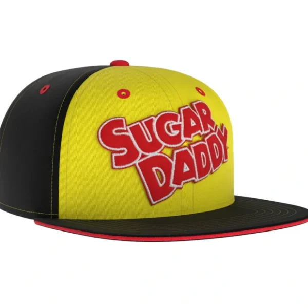 Online SUGAR DADDY Snapback Hat - Retro Trucker Candy Embroidered Skater Ball Cap - Miniature Marvels: Airplane Models & Painted Dice Egpull