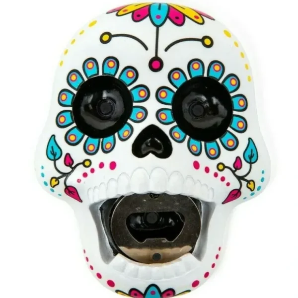 Cheap Sugar Skull Beer Bottle Opener - Colorful Art Wall Mounted - BigMouth Inc. - Miniature Marvels: Airplane Models & Painted Dice Egpull