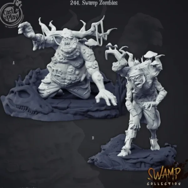 Store Swamp Zombies - Miniature Marvels: Airplane Models & Painted Dice Miniature