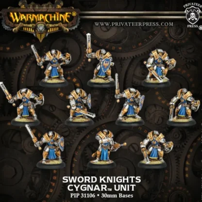 Shop Sword Knights: Cygnar - Unit PIP 31106 - Miniature Marvels: Airplane Models & Painted Dice Miniature