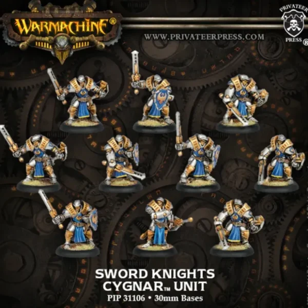 Shop Sword Knights: Cygnar - Unit PIP 31106 - Miniature Marvels: Airplane Models & Painted Dice Miniature