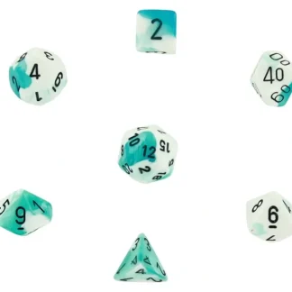 Cheap Teal-White / Black: Gemini Polyhedral Dice Set (7's) CHX 26444 - Miniature Marvels: Airplane Models & Painted Dice Dice