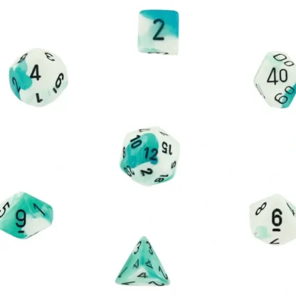 Cheap Teal-White / Black: Gemini Polyhedral Dice Set (7's) CHX 26444 - Miniature Marvels: Airplane Models & Painted Dice Dice