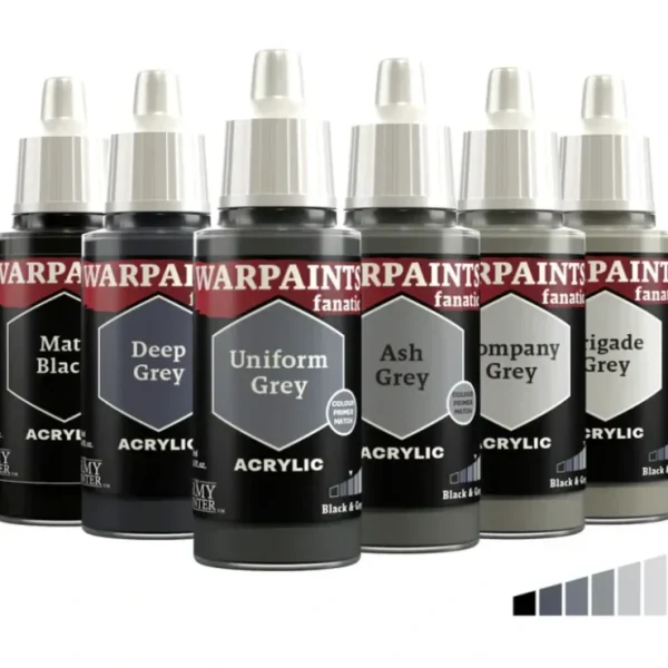 New The Army Painter - Warpaints Fanatic: Black & Greys Flexible Triad - Miniature Marvels: Airplane Models & Painted Dice Paint