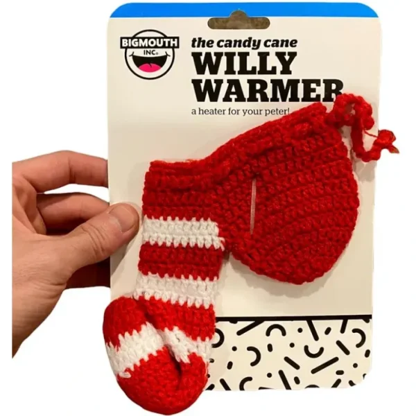 Best Sale THE CHRISTMAS CANDY CANE Willy Warmer Weener Knitted Crochet Sock - GaG Gift - Miniature Marvels: Airplane Models & Painted Dice Egpull