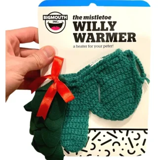 Fashion THE CHRISTMAS MISTLETOE Willy Warmer Weener Knitted Crochet Sock - GaG Joke Gift - Miniature Marvels: Airplane Models & Painted Dice Egpull