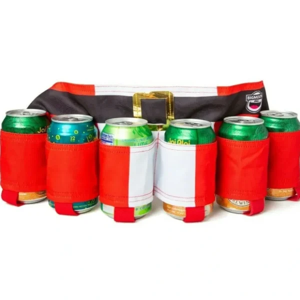 Clearance THE CHRISTMAS SANTA BEER BELT 6 Pack Beer Holster Bottles or Cans - BigMouth Inc - Miniature Marvels: Airplane Models & Painted Dice Egpull