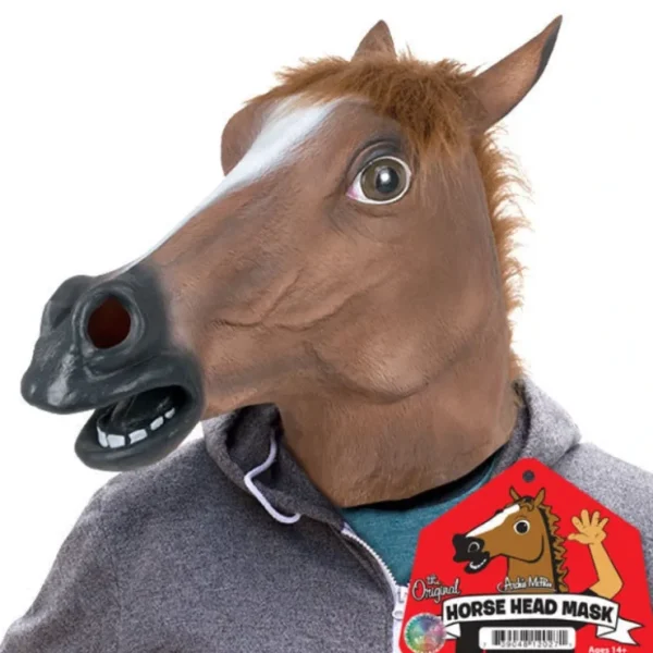 Flash Sale THE ORIGINAL HORSE MASK - Quality Latex Party Halloween Costume - Archie McPhee - Miniature Marvels: Airplane Models & Painted Dice Egpull