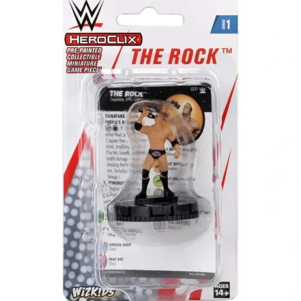 Hot The Rock Expansion Pack: WWE HeroClix WZK 73899 - Miniature Marvels: Airplane Models & Painted Dice Miniature