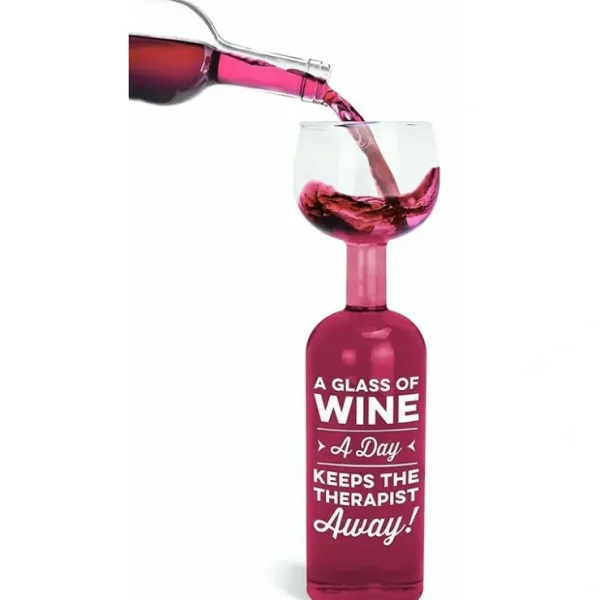 Online THERAPIST Ultimate Wine Bottle Bar Glass - Holds full 750 ml. - BigMouth Inc - Miniature Marvels: Airplane Models & Painted Dice Egpull