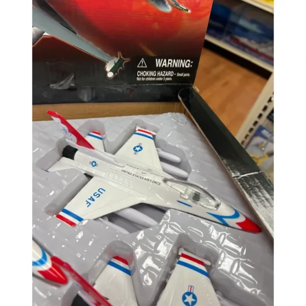 Best Thunderbirds F-16 Diecast Airplane Pull Back Toy - Miniature Marvels: Airplane Models & Painted Dice Airplane Model