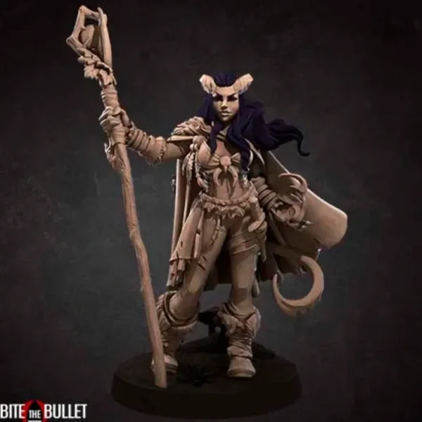 Store Tiefling Druid - Miniature Marvels: Airplane Models & Painted Dice Miniature