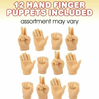 Shop 12 Tiny Hand Finger Trick Realistic Soft Puppet Mini GaG Rock Paper Scissor Toy - Miniature Marvels: Airplane Models & Painted Dice Egpull