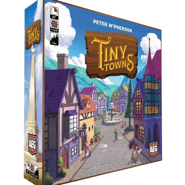 Fashion Tiny Towns AEG 7053 - Miniature Marvels: Airplane Models & Painted Dice Board Game