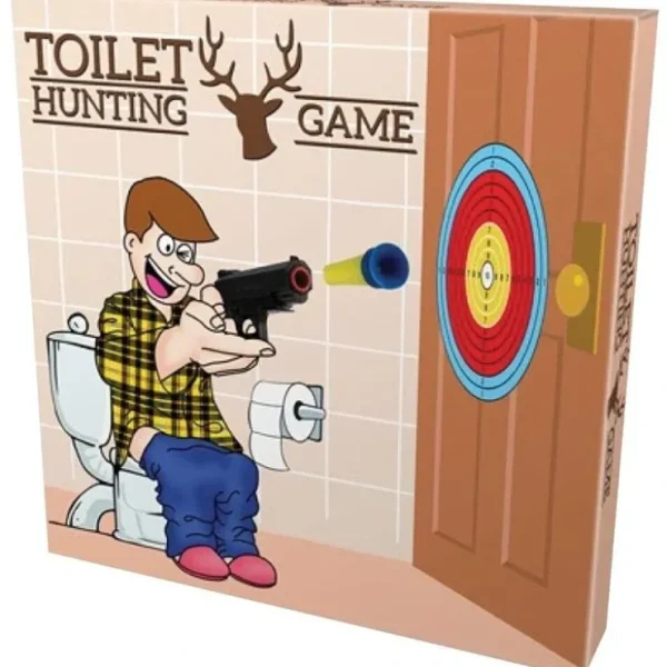 Hot Toilet Potty Hunting Game - Target Shooting Dartboard - Funny Gag Joke Gift Toy - Miniature Marvels: Airplane Models & Painted Dice Egpull