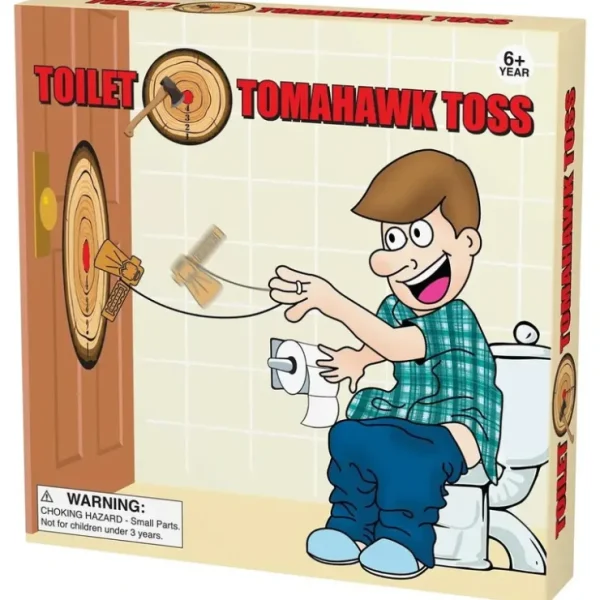 Best Toilet Potty Tomahawk Toss Game - Target Dartboard - Funny Gag Joke Gift Toy - Miniature Marvels: Airplane Models & Painted Dice Egpull