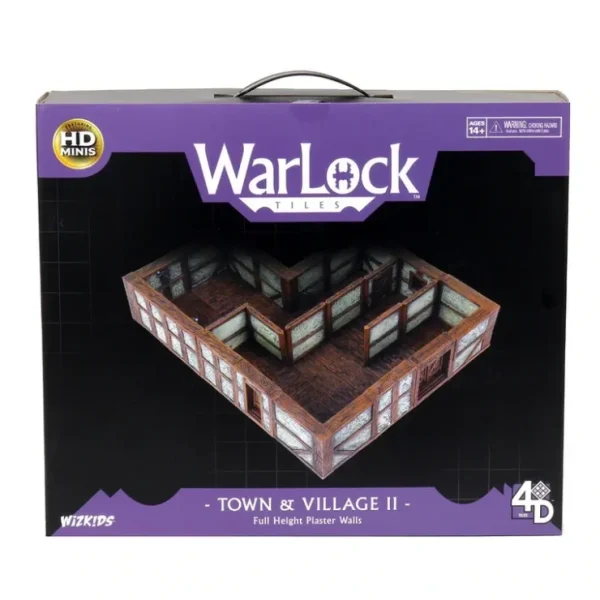 Online Town & Village II - Full Height Plaster Walls: WarLock Tiles - WizKids 4D Settings WZK 16511 - Miniature Marvels: Airplane Models & Painted Dice Miniature