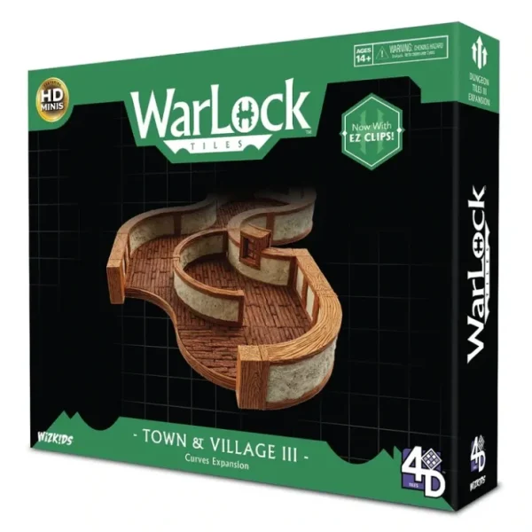 New Town & Village III - Curves: WarLock Tiles - WizKids 4D Settings WZK 16519 - Miniature Marvels: Airplane Models & Painted Dice Miniature