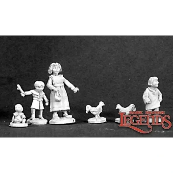 Fashion Townsfolk - Children: Dark Heaven Legends RPR 03233 - Miniature Marvels: Airplane Models & Painted Dice Miniature