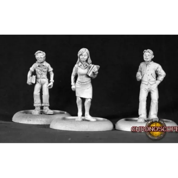 Outlet Townsfolk - Jock, Chick, Nerd: Chronoscope RPR 50090 - Miniature Marvels: Airplane Models & Painted Dice Miniature