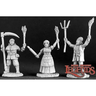 Shop Townsfolk VIII - Village Mob (3): Dark Heaven Legends RPR 03123 - Miniature Marvels: Airplane Models & Painted Dice Miniature