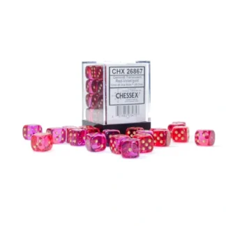 Shop Translucent Red-Violet / Gold Dice: Gemini 36d6 12mm Dice Block CHX 26867 - Miniature Marvels: Airplane Models & Painted Dice Dice