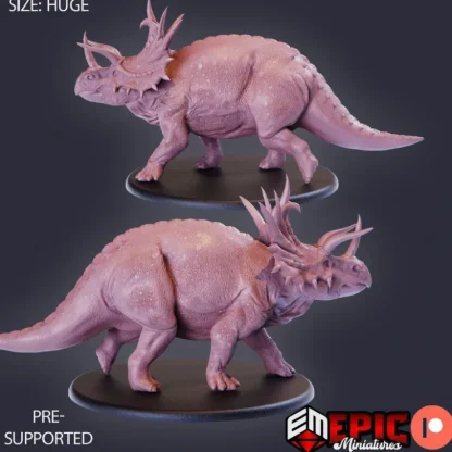 Clearance Triceratops Walking - Miniature Marvels: Airplane Models & Painted Dice Miniature