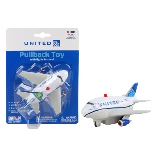 Hot TT523-2 UNITED PULLBACK W/LIGHT & SOUND - Miniature Marvels: Airplane Models & Painted Dice Airplane Model