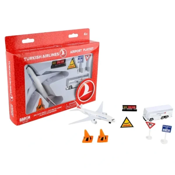Online Turkish Airlines Airport Playset - Miniature Marvels: Airplane Models & Painted Dice Airplane Model