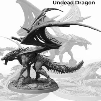 Fashion Undead Dragon - Miniature Marvels: Airplane Models & Painted Dice Miniature