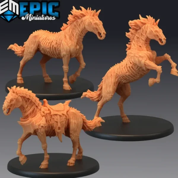 Discount Undead Horse Set - Miniature Marvels: Airplane Models & Painted Dice Miniature