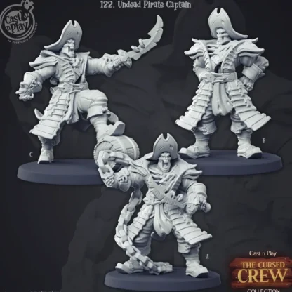Sale Undead Pirate Captain Bundle - Miniature Marvels: Airplane Models & Painted Dice Miniature
