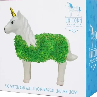 Online Unicorn Ceramic Planter - Desktop Sprouting Chia Pet Plant Pot - Gift Republic - Miniature Marvels: Airplane Models & Painted Dice Egpull