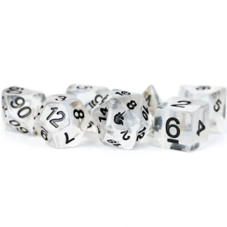New Unicorn Ice 16mm Poly Dice Set MET 701 - Miniature Marvels: Airplane Models & Painted Dice Dice