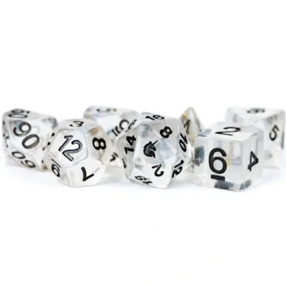 New Unicorn Ice 16mm Poly Dice Set MET 701 - Miniature Marvels: Airplane Models & Painted Dice Dice