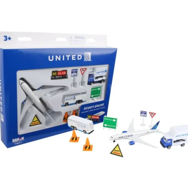 Shop United Airlines Airport Playset - Miniature Marvels: Airplane Models & Painted Dice Airplane Model
