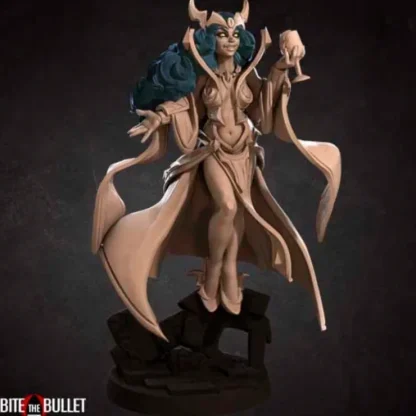 Hot Vampire Sorceress - Miniature Marvels: Airplane Models & Painted Dice Miniature